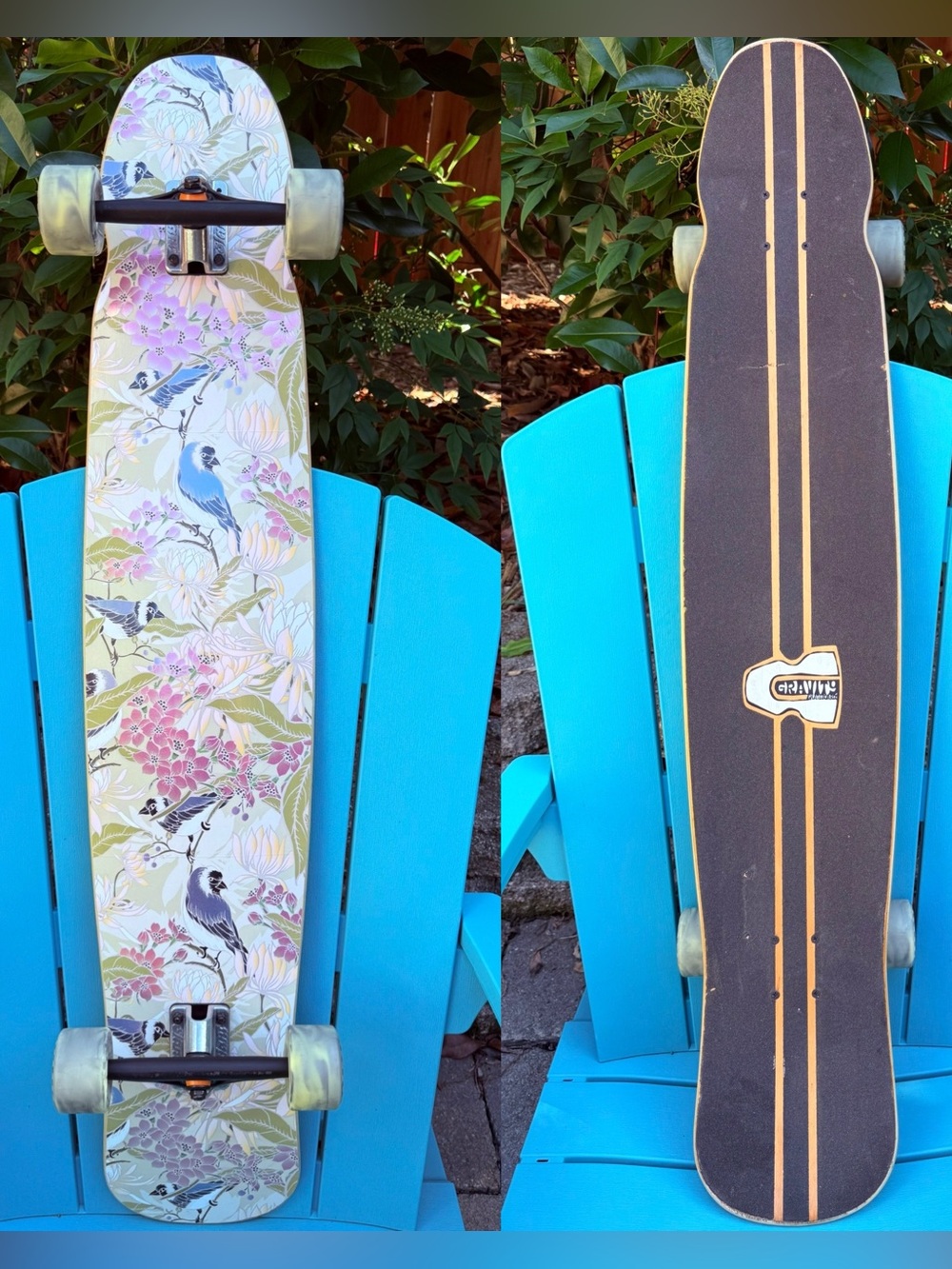 Vintage Gravity Concave Carve Complete Longboard Skateboard 46” Customized Rare